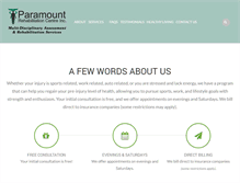 Tablet Screenshot of paramountrehab.ca
